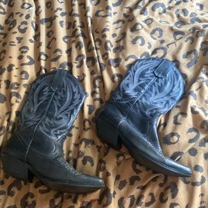 black cowboy boots